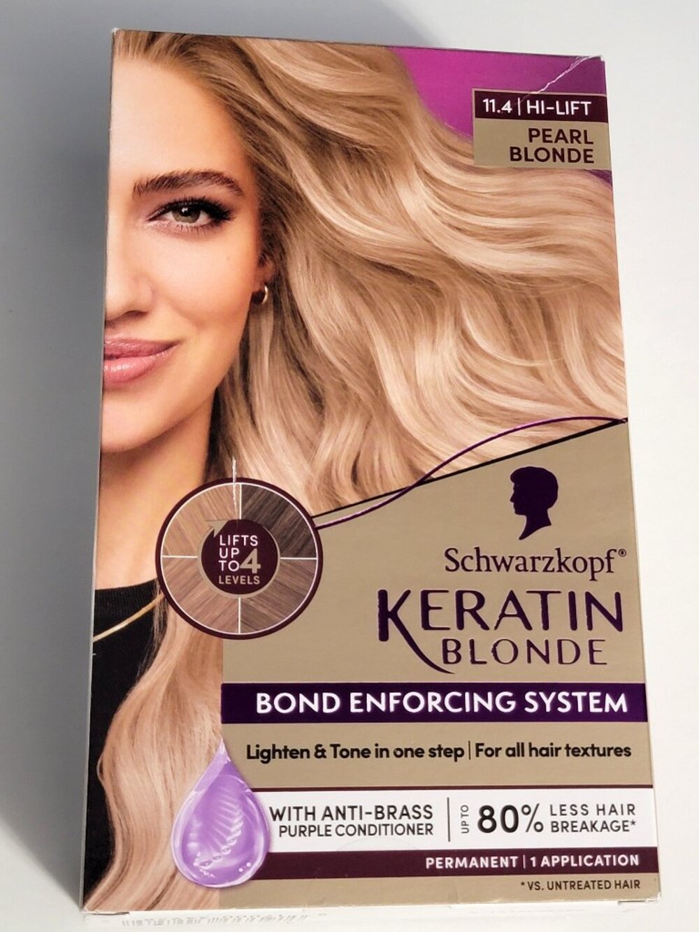 Schwarzkopf Keratin Blonde Hair Color 11.4 Pearl Blonde Hi-Lift Bond